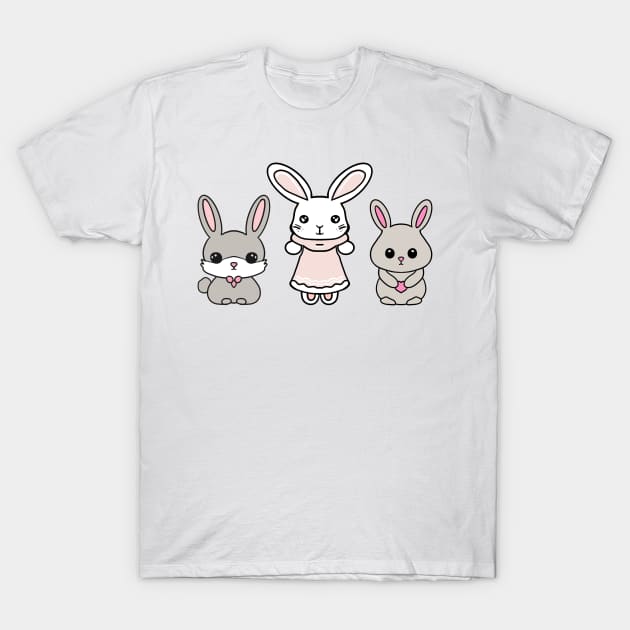 Cute bunnies T-Shirt by jen28